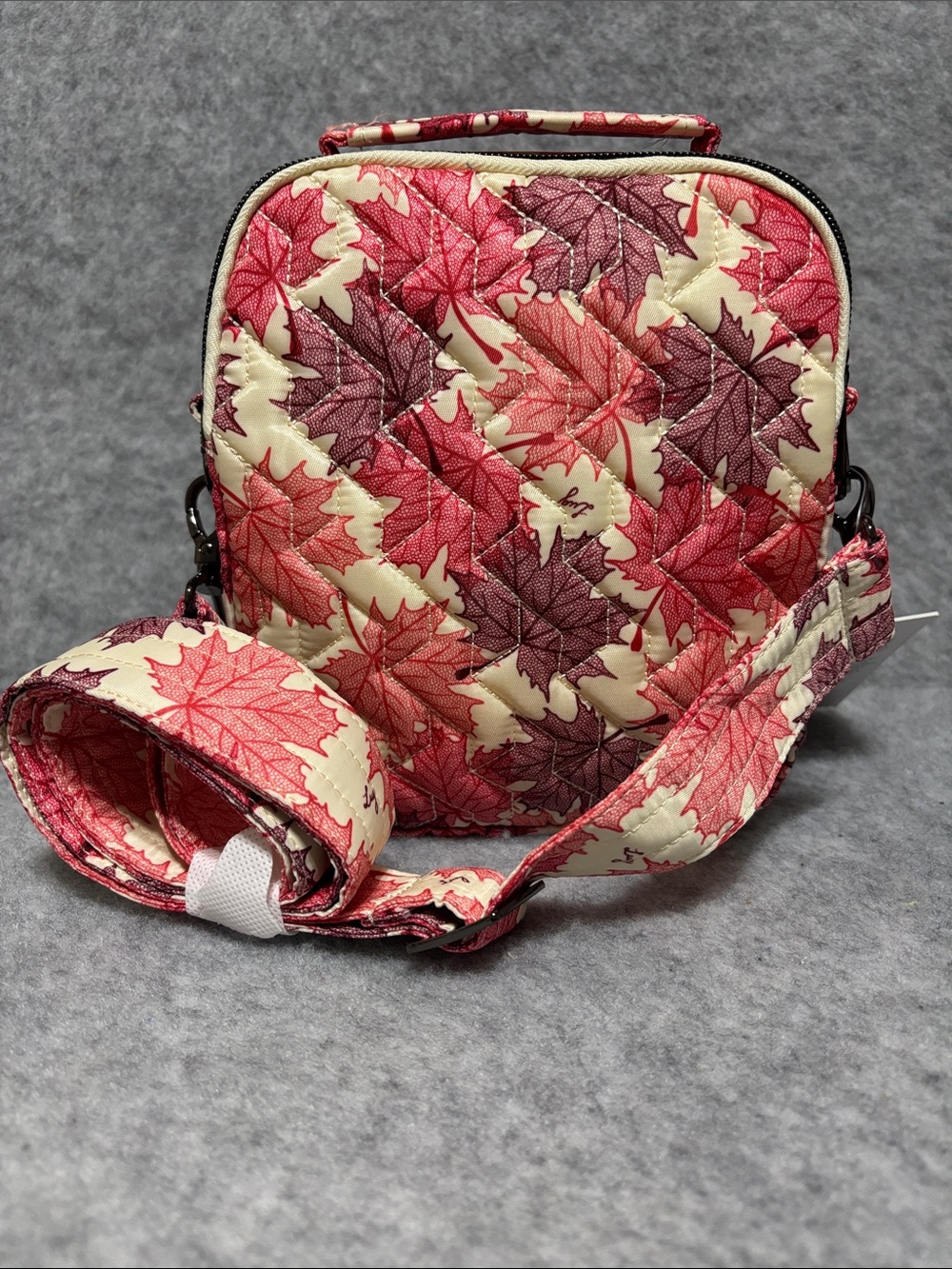Lug RFID Crossbody with Charm Bar Skeeter Maples Cream NWT - Picture 3 of 14